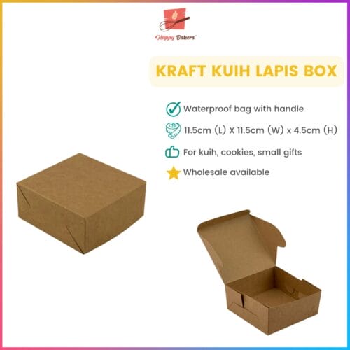 Kraft Kuih Lapis Box - HappyBakers