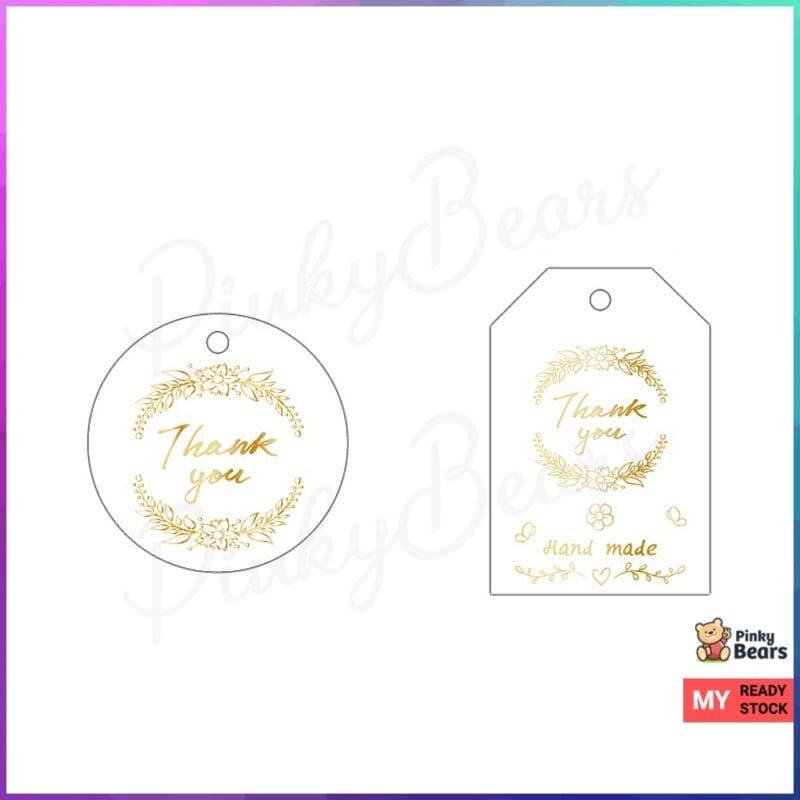 Gold Embossed Thank You Gift Tags
