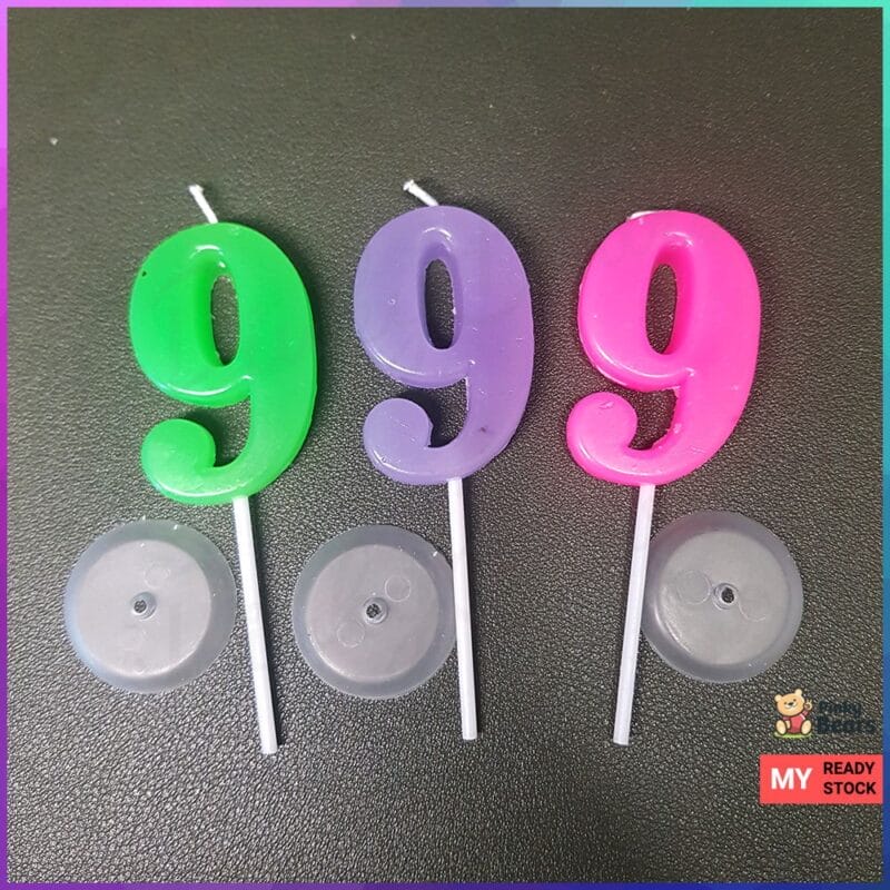Candy Colored Number Candle - Image 5