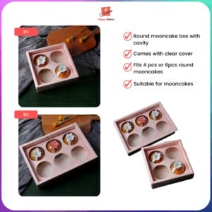 Round Shanghai Mooncake Box with Cavity