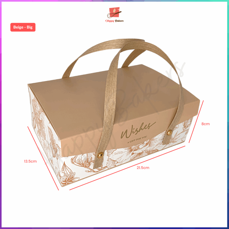 Classical Gift Square Packaging Box With Handle - Image 6
