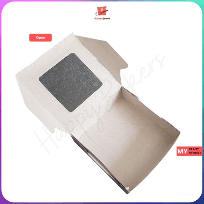 White Kuih Lapis Box With Window - Image 4
