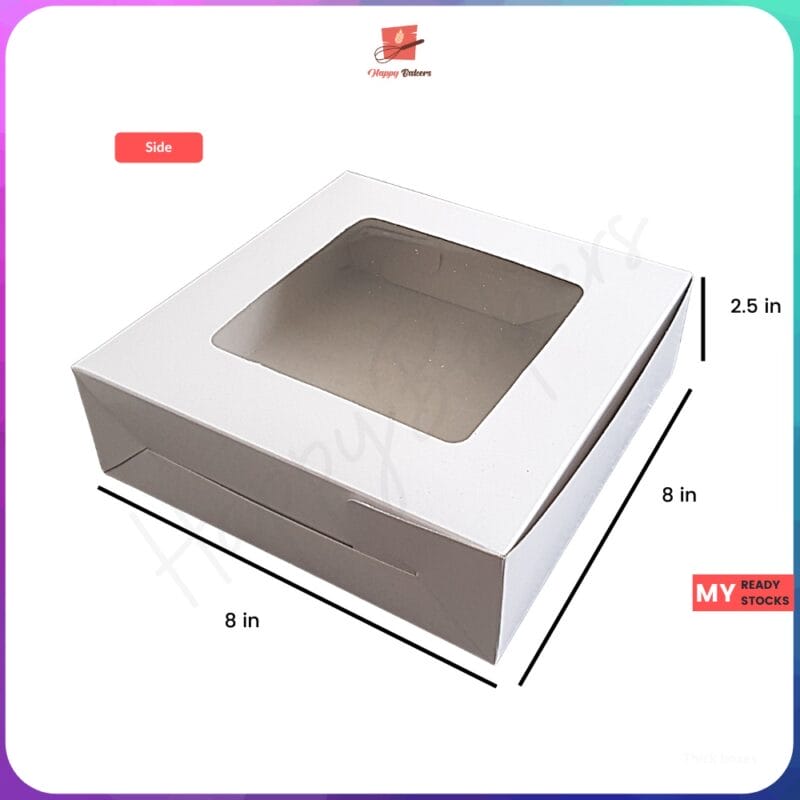 White Kuih Lapis Box With Window - Image 5