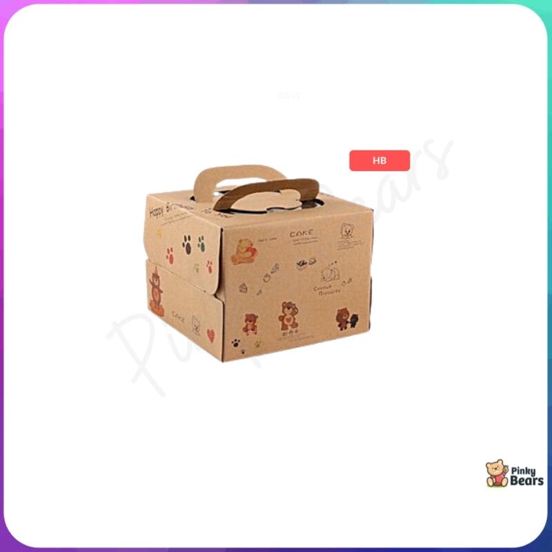 Cake Box Brown Carton Thick Box - Image 7