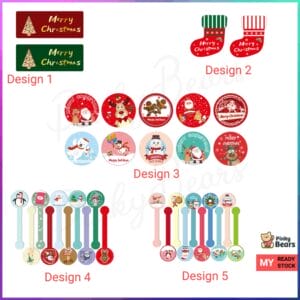 Assorted Xmas Socks Stickers
