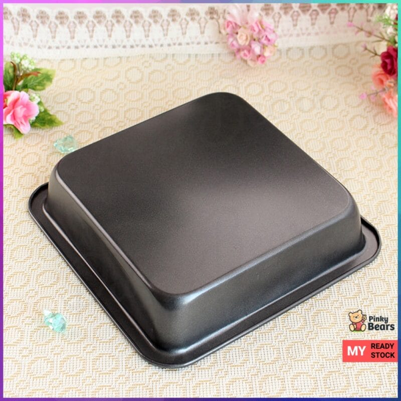 8 Inch Non Stick Square Cake Baking Tray - Image 4