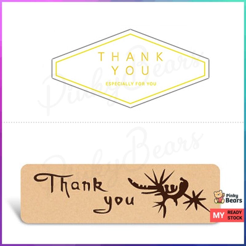Thank You Diamond Rectangle Series Stickers