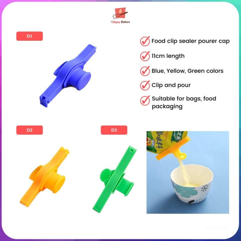 Food Sealer Clip Pouring Cap