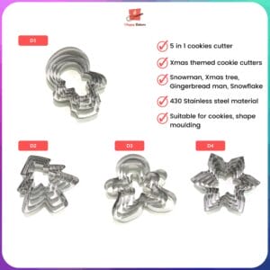 5 in 1 Christmas Cookies Cutter