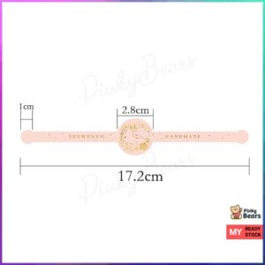 Gold Embossed Pink Bunny Mooncake Labelling Stickers