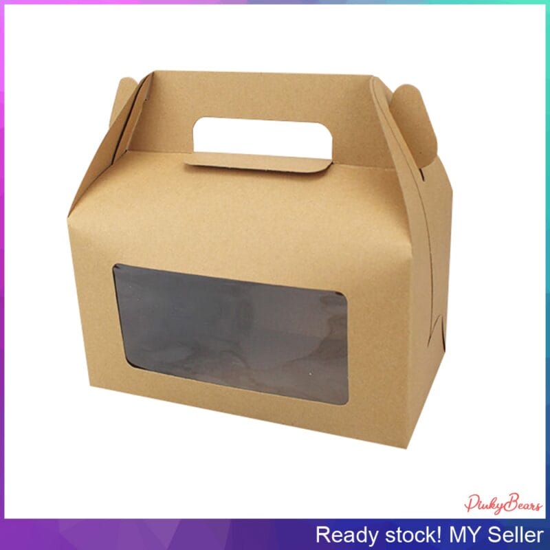Assorted Cake Box Cupcake Handle Box with Window - Image 2