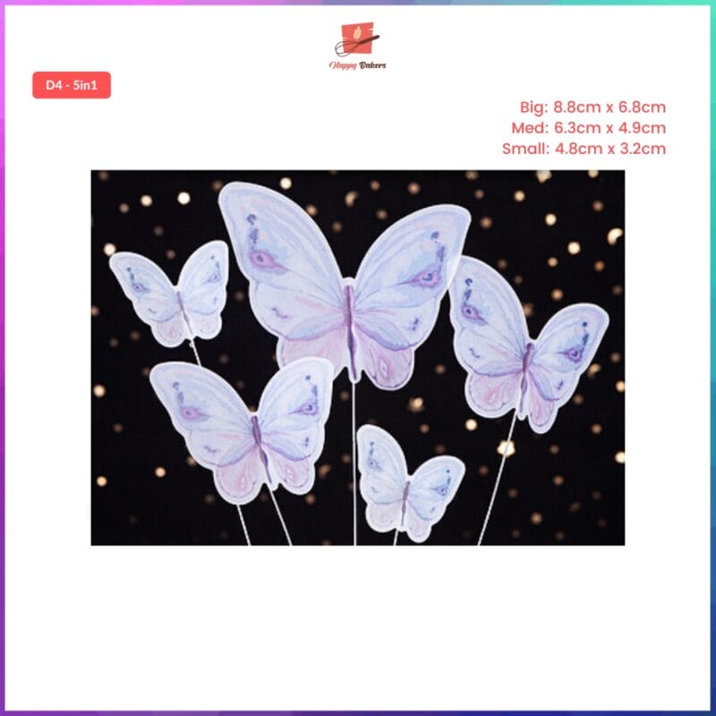 Butterfly PVC Paper Cake Topper - Image 5