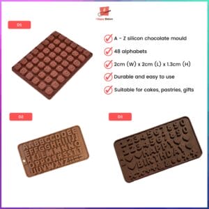 Alphabet Numbers Happy Birthday Silicon Chocolate Mould