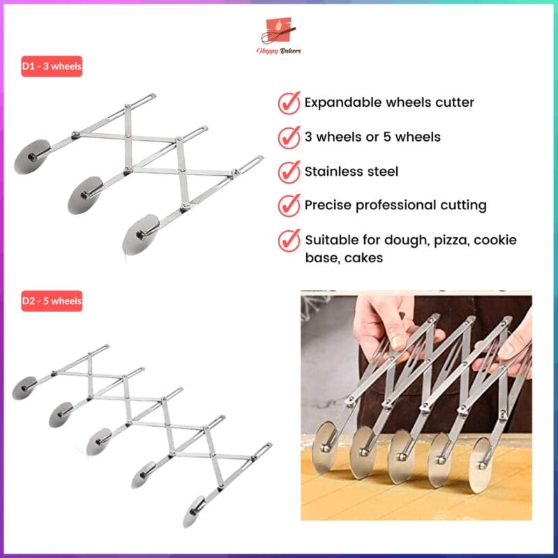Expandable Wheels Dough Cutter