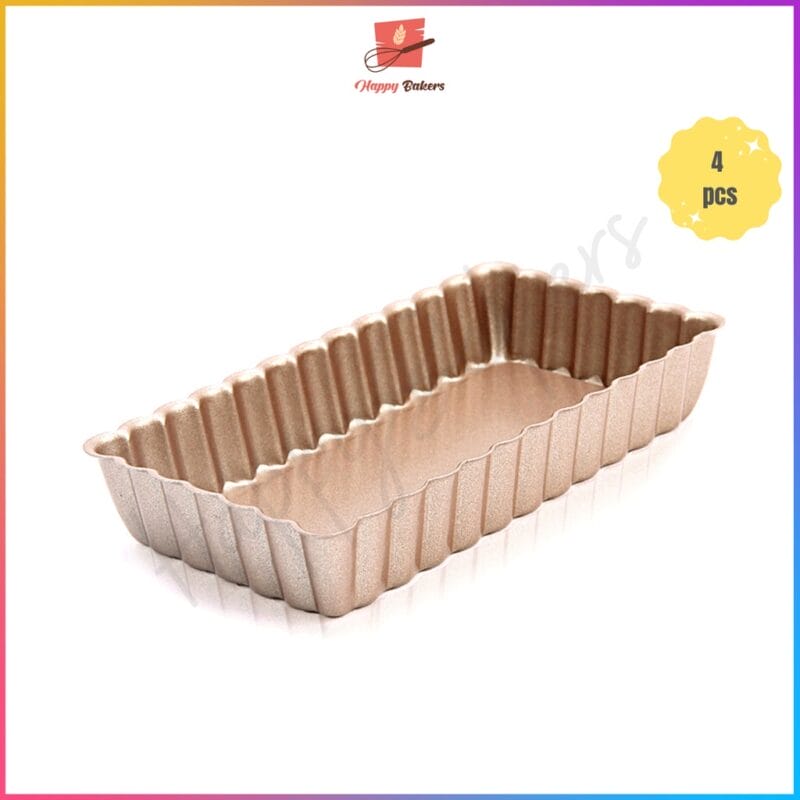 CHEFMADE Mini Rectangle 4pcs Tart Pan Set WK9037-4 - Image 4