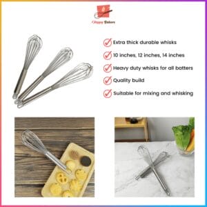 Heavy Duty Beaters Whisk 10 12 14 inches