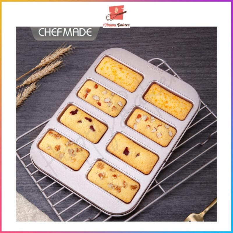 CHEFMADE WK9838 Financier 8 Cups Cake Mould Pan - Image 3