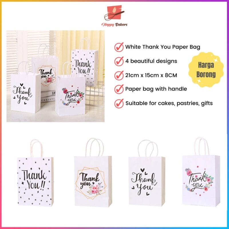 Thank you White Paper Bag