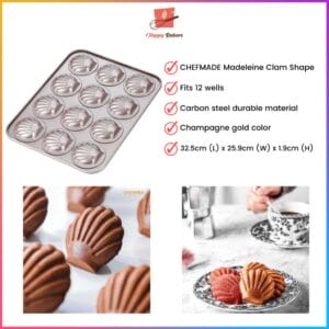 CHEFMADE WK9739 Madeleine Clam Shell Mould