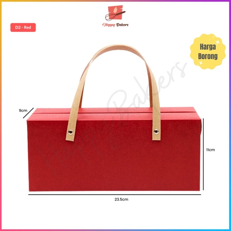 Classical Rectangle Kraft Gift Box With Handle - Image 5