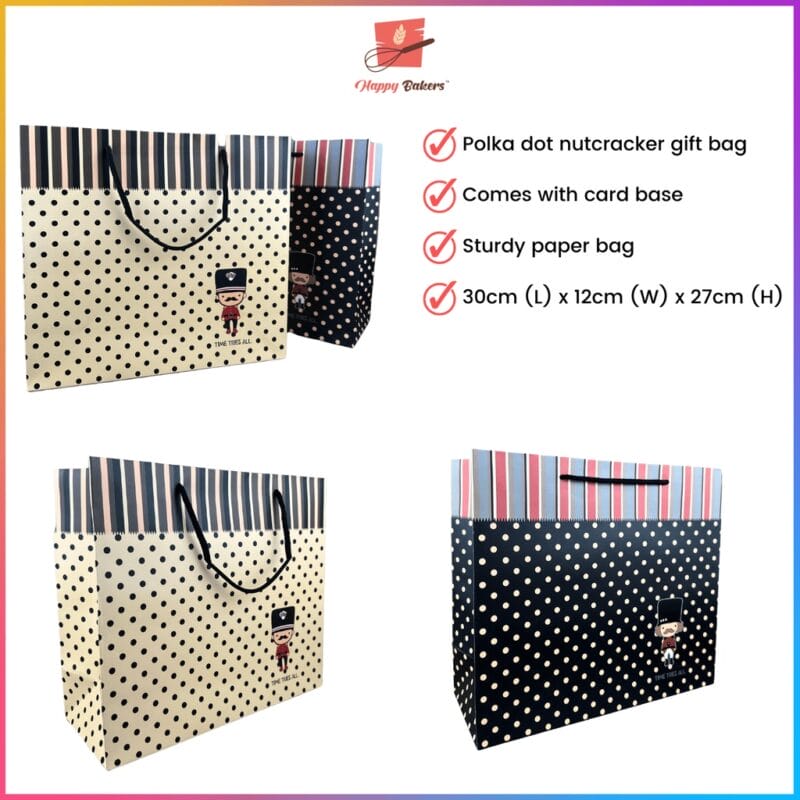 Polka Dot Nutcracker Gift Bag