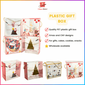 Christmas Plastic Gift Box With String