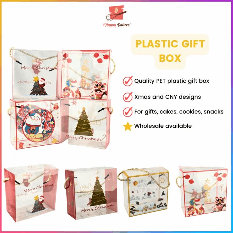Christmas Plastic Gift Box With String