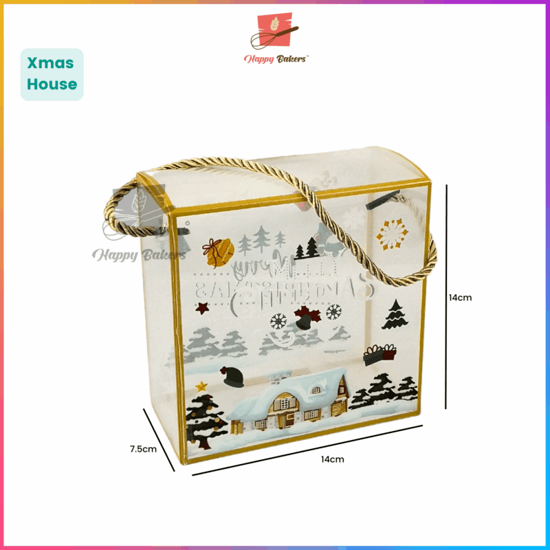 Christmas Plastic Gift Box With String - Image 6