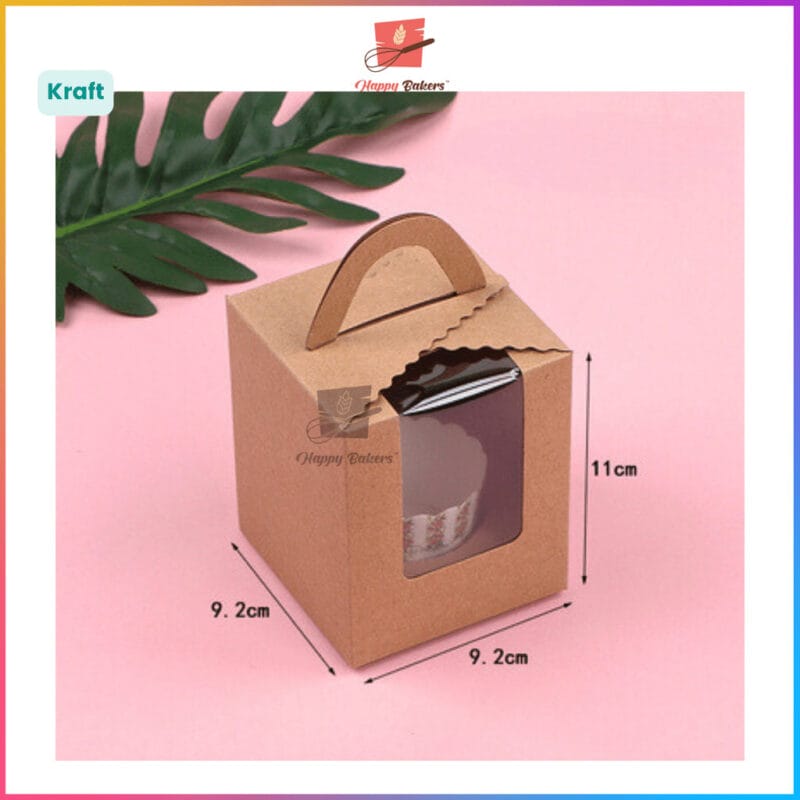 Single Cupcake Box with Handle 5pcs - Image 2