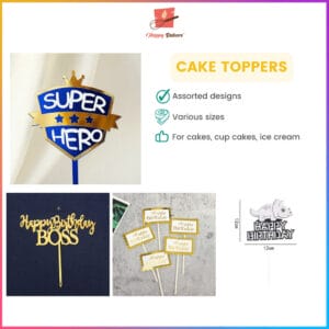Super Hero Happy Birthday Boss Cake Toppers