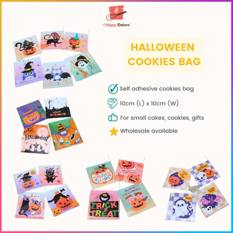 Halloween Cookies Bag 100pcs Self Adhesive