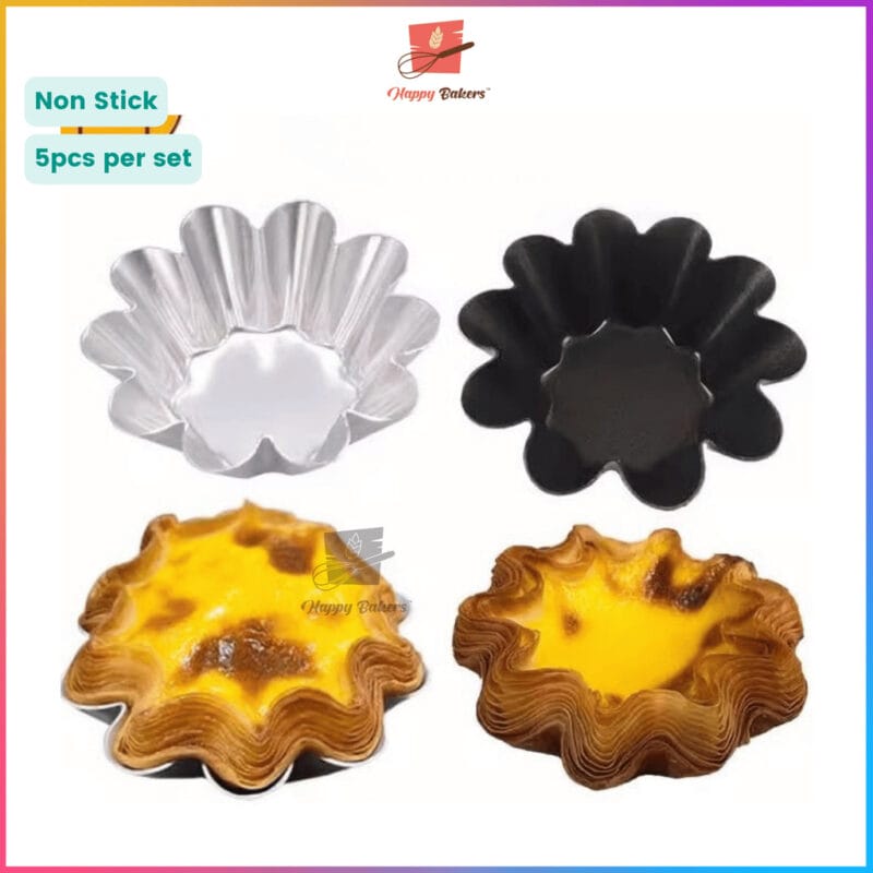 SAN NENG Flower Tart Mould 5pcs Set - Image 6
