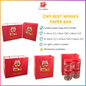 CNY Best Wishes Gift Paper Bag With Handle