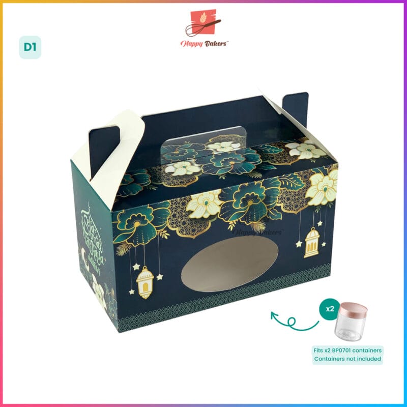 Hari Raya Gift Box With Handle For 2 Containers - Image 2