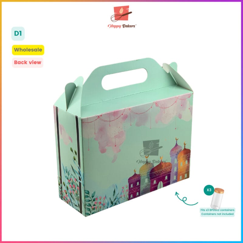 Hari Raya Handle Gift Box For 3 Bottles - Image 4
