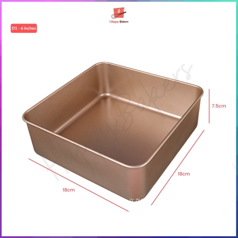 Castella Cake 6" and 8" Square Baking Tray - Image 2