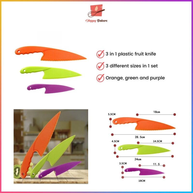 3 in 1 Plastic Fruit Knife