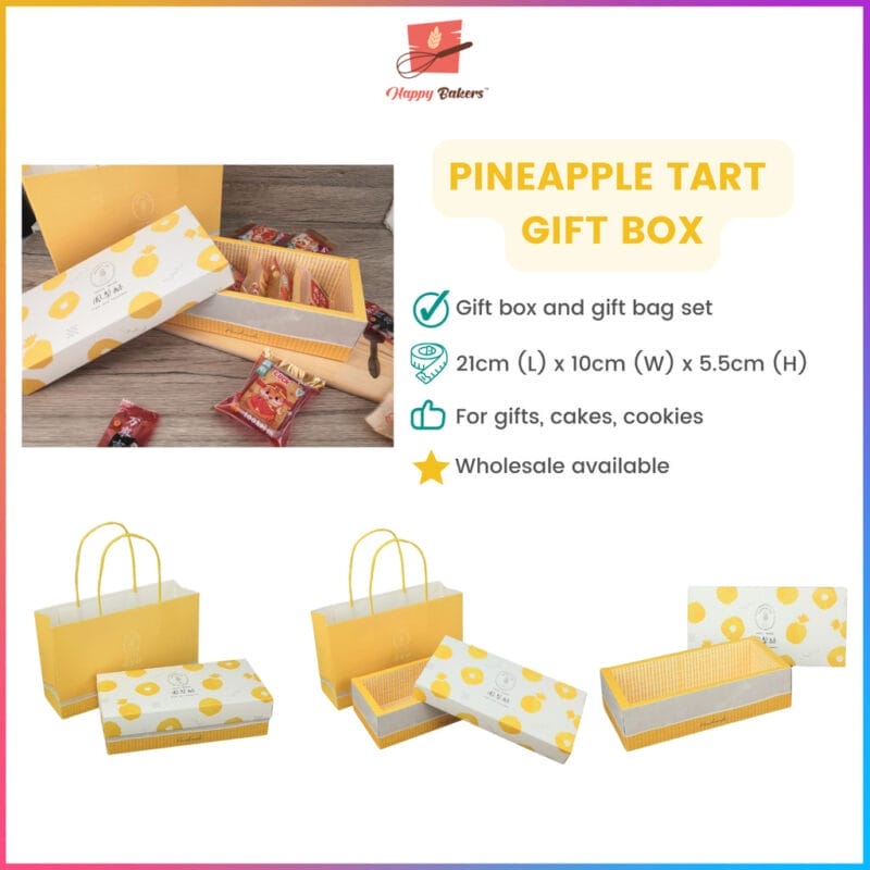Pineapple Tart Box Gift Box With Bag
