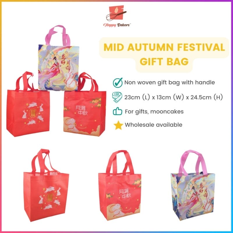 Mid Autumn Festival Non Woven Gift Bag For Mooncakes Gifts Pastries