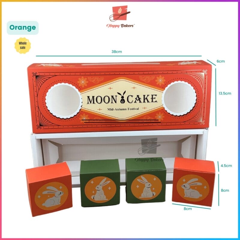 Colorful mooncake packaging for Mid-Autumn Festival.