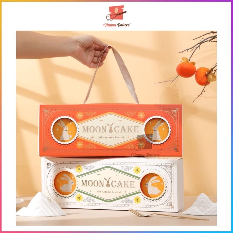 Vintage Long Rectangle Mooncake Box 4 in 1 For 50g - 100g Mooncakes - Image 6