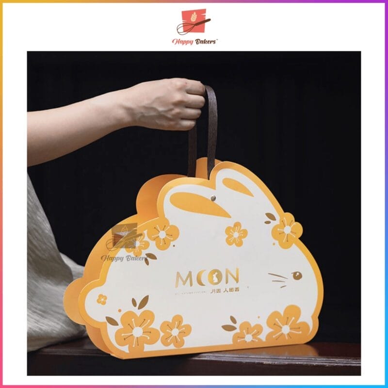 Cute Bunny Mooncake Box 6 Cavities For 80g Mooncakes Kuih Bulan 月饼盒 - Image 3