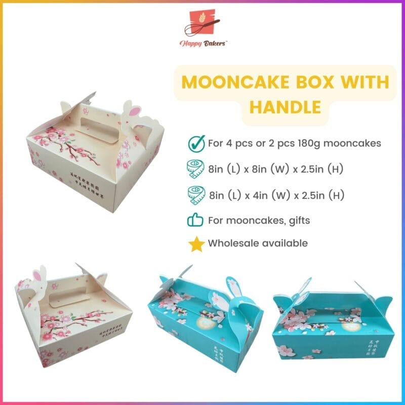 Mooncake Box With Handle For 2pcs or 4pcs
