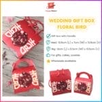 Decorative wedding gift boxes with floral design