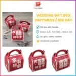 Wedding Gift Box With Handle Couples Design