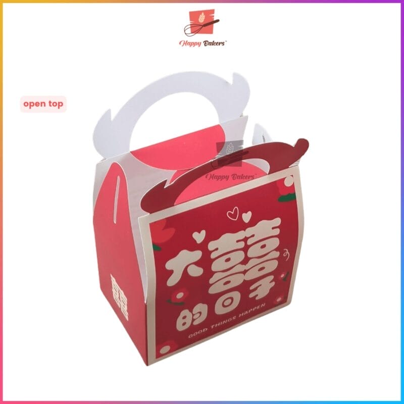 Wedding Gift Box With Handle Double Happiness Big Day Happiness At Home - Image 5