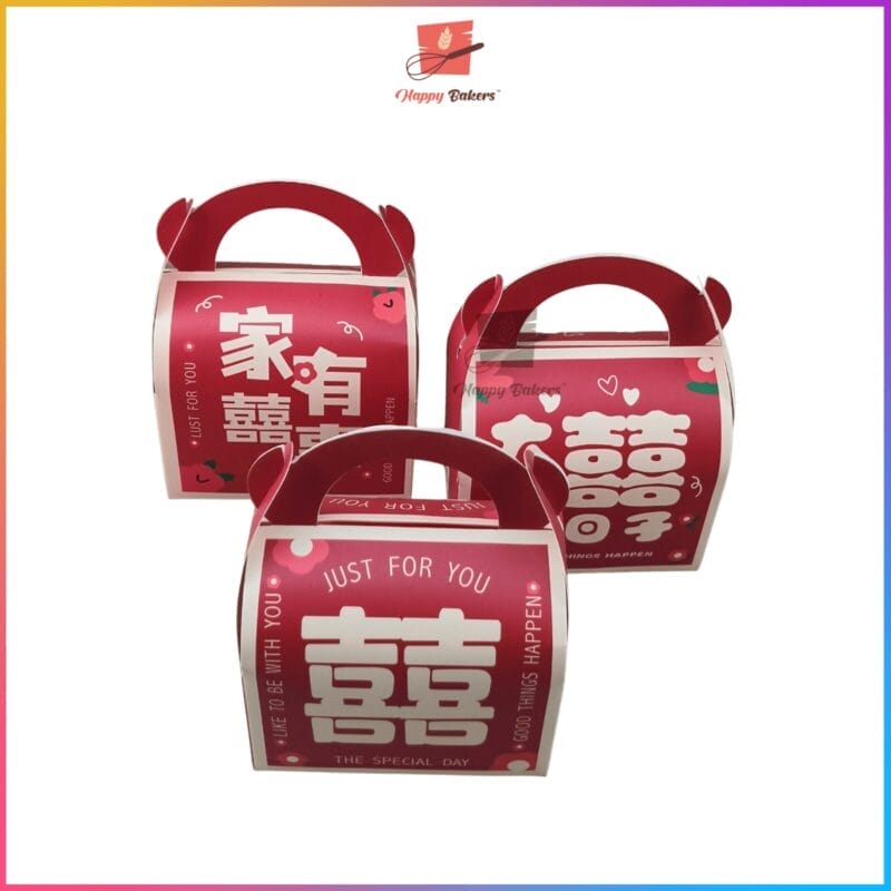 Wedding Gift Box With Handle Double Happiness Big Day Happiness At Home - Image 7