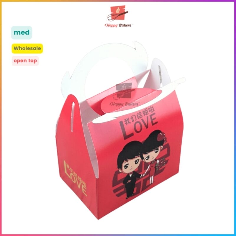 Wedding Gift Box With Handle Couples Holding Hands - Image 3