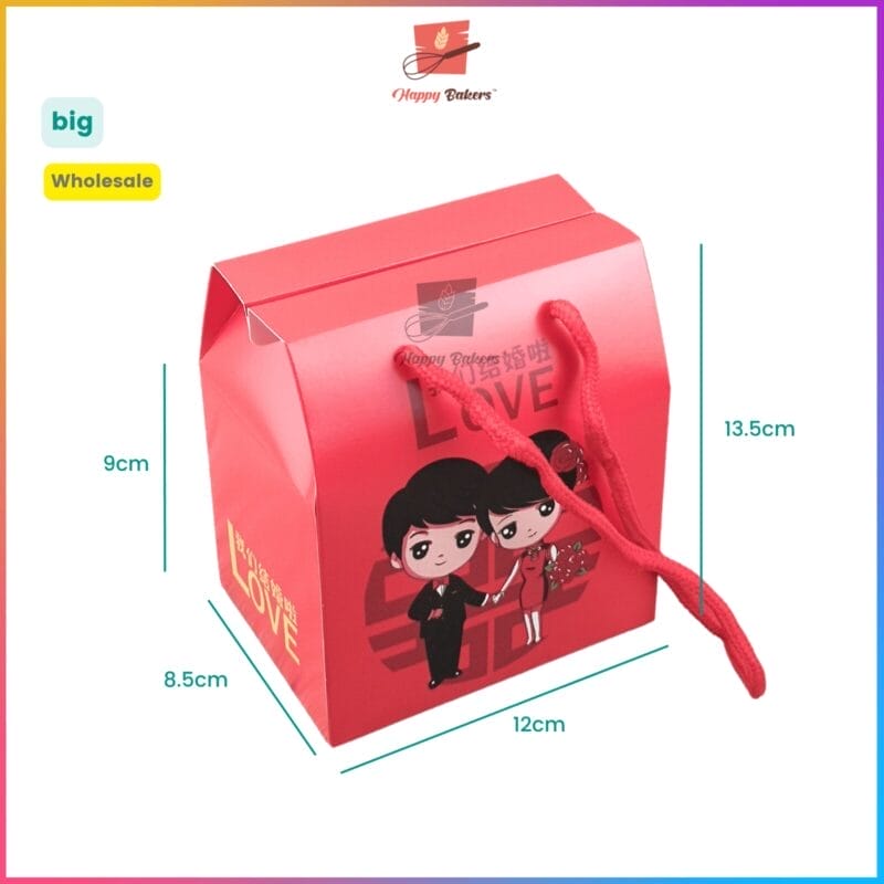 Wedding Gift Box With Handle Couples Holding Hands - Image 4