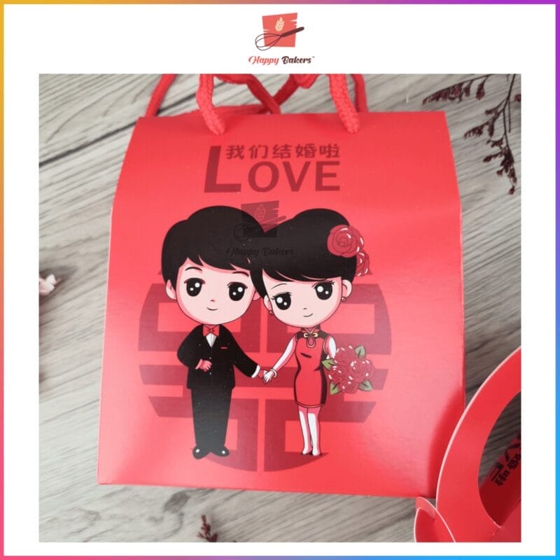 Wedding Gift Box With Handle Couples Holding Hands - Image 9